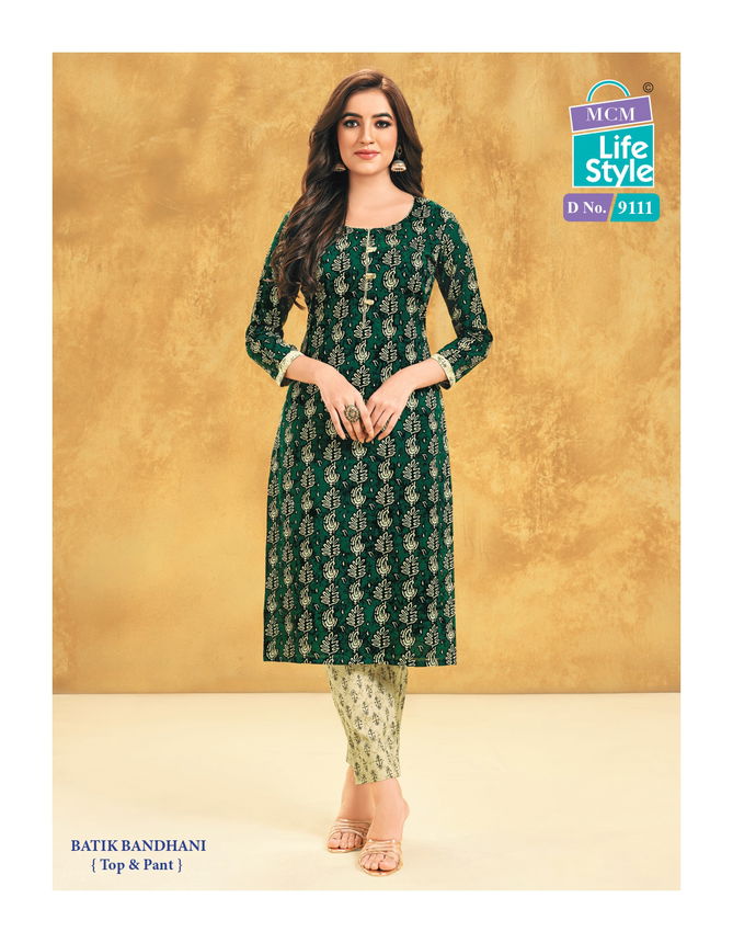 Priyatama Bandhej Vol 1 By Mcm Printed Cotton Kurti With Bottom Wholesale Price In Surat